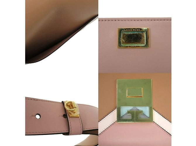 Borsa a Spalla in Pelle Eden di Givenchy Marrone Rosa Bianco - vista 10