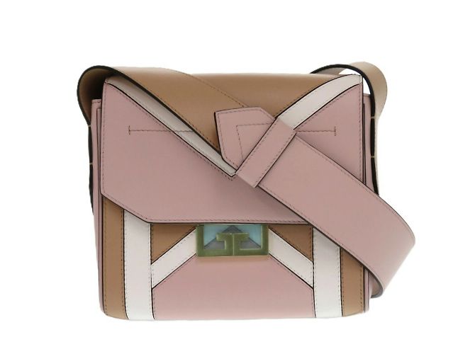 Borsa a Spalla in Pelle Eden di Givenchy Marrone Rosa Bianco - vista 2