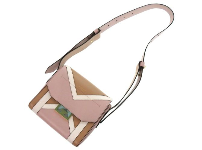 Borsa a Spalla in Pelle Eden di Givenchy Marrone Rosa Bianco - vista 6