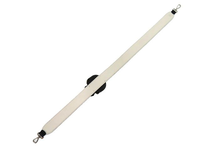 Fendi Karlito Leather Shoulder Strap Black White - view 5