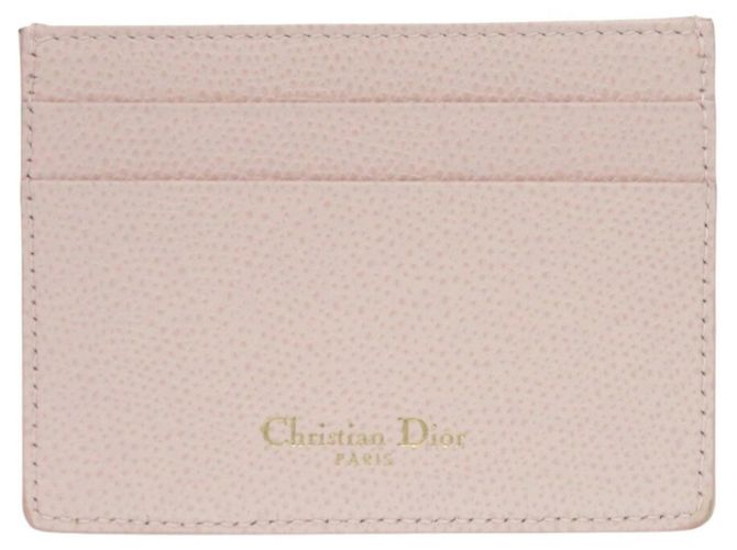Tarjetero de cuero rosa Christian Dior - vista 4