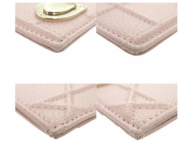 Tarjetero de cuero rosa Christian Dior - vista 5