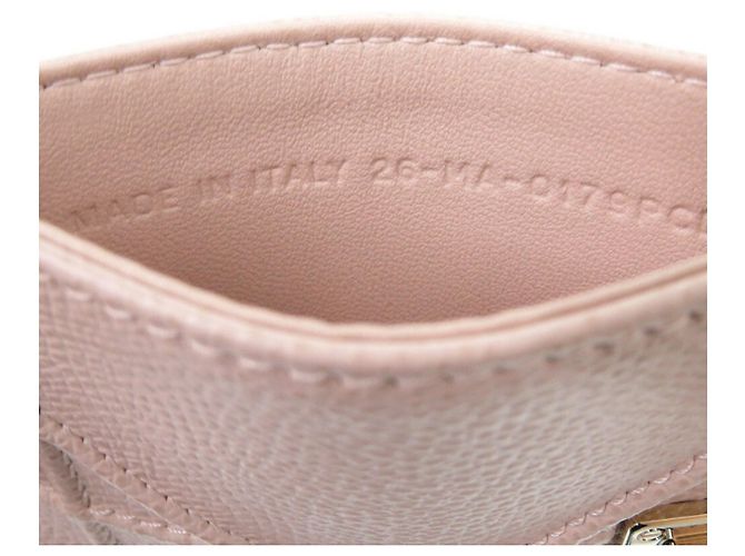 Tarjetero de cuero rosa Christian Dior - vista 8