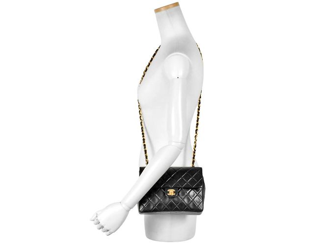 Borsa a Spalla Chanel Mini Matelassé 20 Nero - vista 8