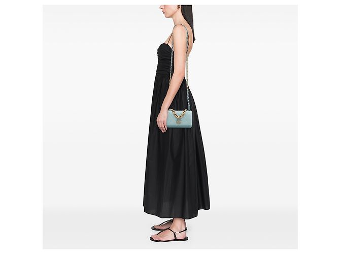 Wallet On Chain Portafoglio 19 di Chanel in Denim Blu Turchese - vista 12