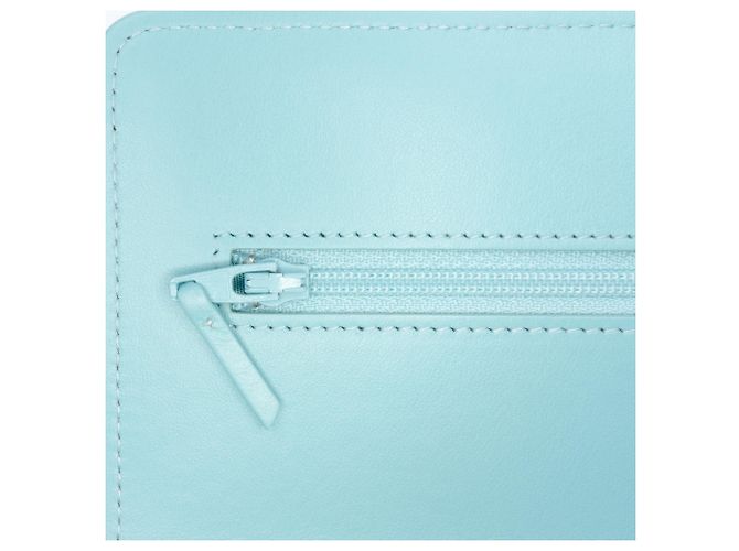 Wallet On Chain Portafoglio 19 di Chanel in Denim Blu Turchese - vista 5