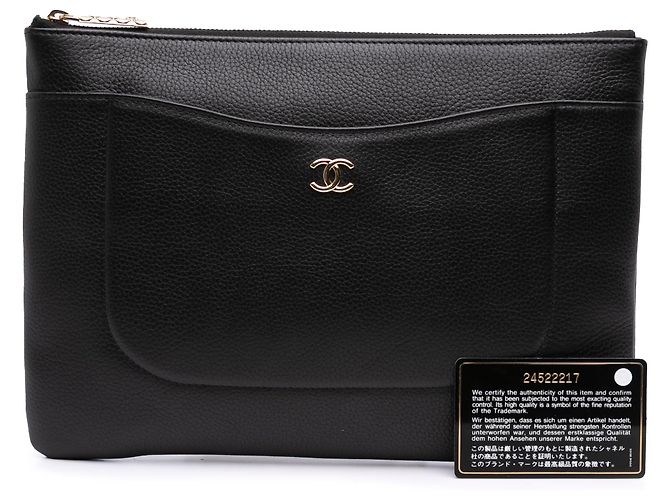 Clutch Neo Executive in pelle di vitello nera Chanel Nero - vista 10
