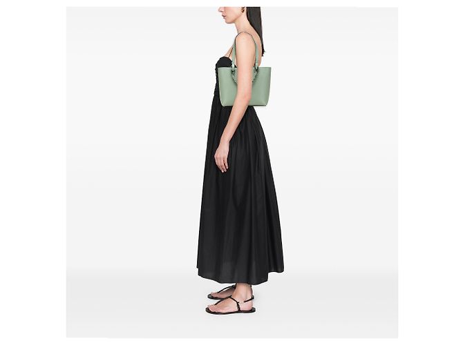 LOEWE Borsa Anagram in pelle di vitello liscia verde piccola - vista 10
