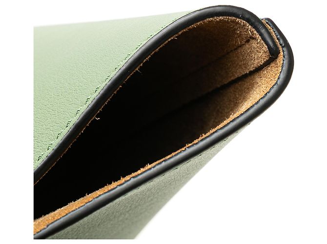 LOEWE Borsa Anagram in pelle di vitello liscia verde piccola - vista 8