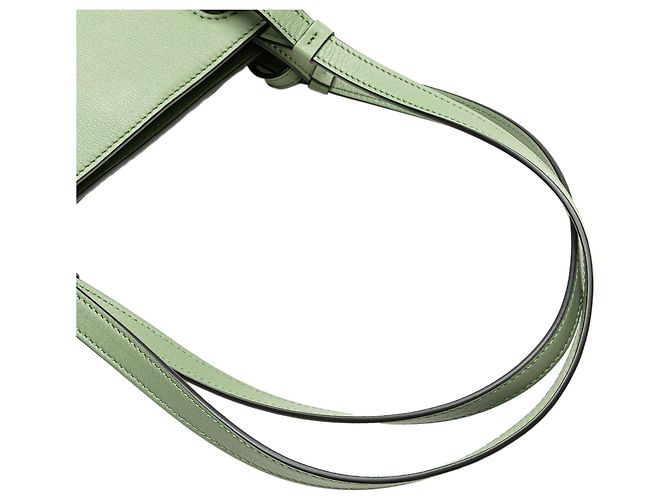LOEWE Borsa Anagram in pelle di vitello liscia verde piccola - vista 9