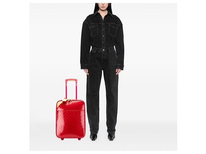 Louis Vuitton Rosso Monogram Vernis Pegase 45 - vista 10