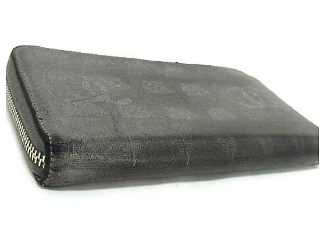 Portafoglio lungo in pelle grigia Chanel Marrone - vista 2