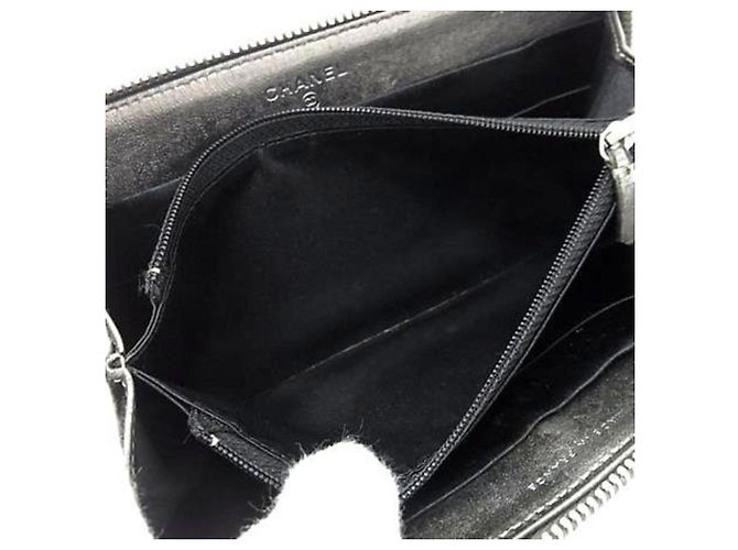 Portafoglio lungo in pelle grigia Chanel Marrone - vista 4