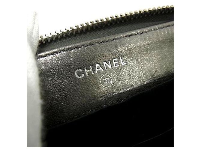 Portafoglio lungo in pelle grigia Chanel Marrone - vista 5