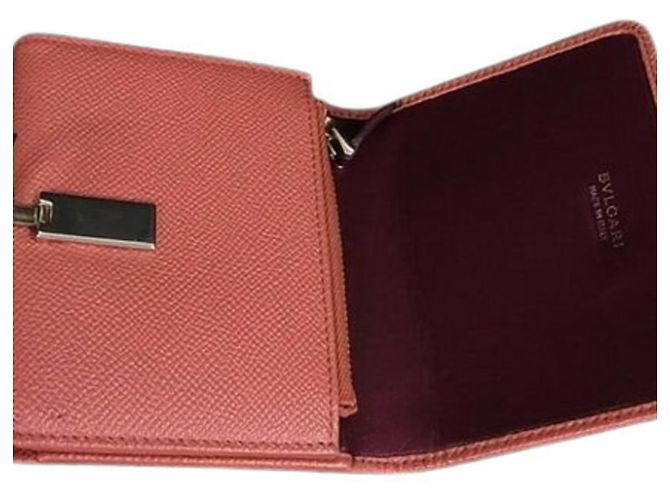 Bulgari Bvlgari Orange Leather Women's Tri-fold Wallet - view 3