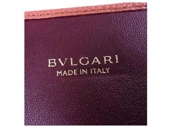 Bulgari Bvlgari Orange Leather Women's Tri-fold Wallet - view 6