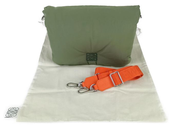 Borsa a spalla/crossbody Loewe Goya Puffer Arancione Cachi - vista 10
