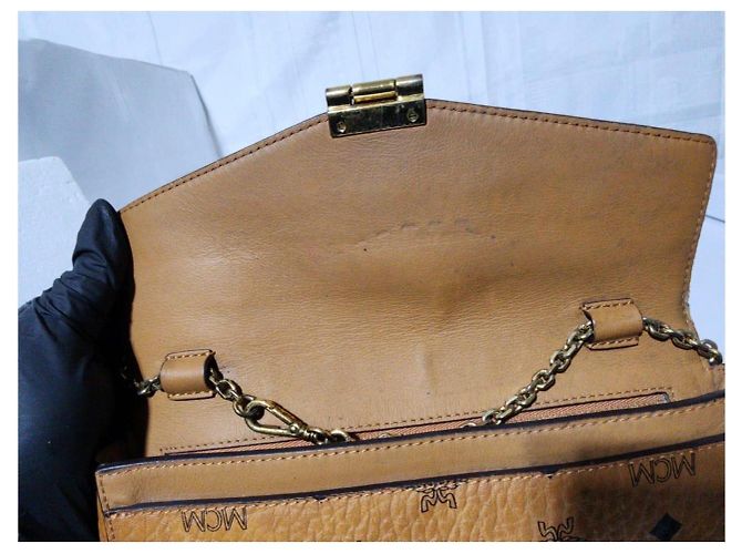 Borsa a spalla con cintura MCM Small Patricia Visetos marrone - vista 12