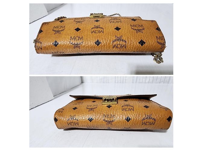 Borsa a spalla con cintura MCM Small Patricia Visetos marrone - vista 13