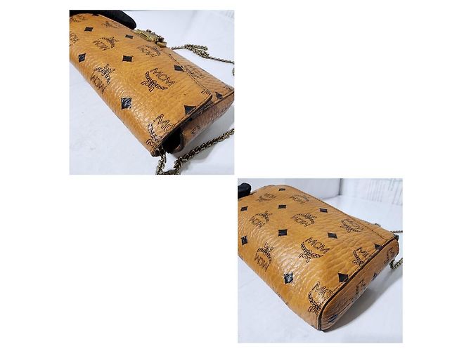 Borsa a spalla con cintura MCM Small Patricia Visetos marrone - vista 15