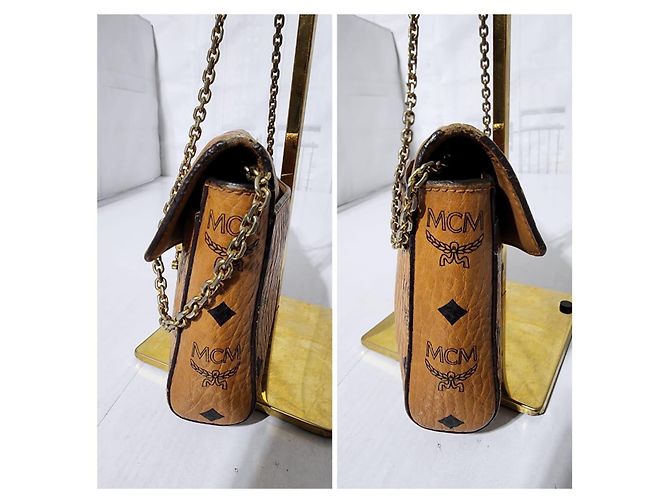 Borsa a spalla con cintura MCM Small Patricia Visetos marrone - vista 6