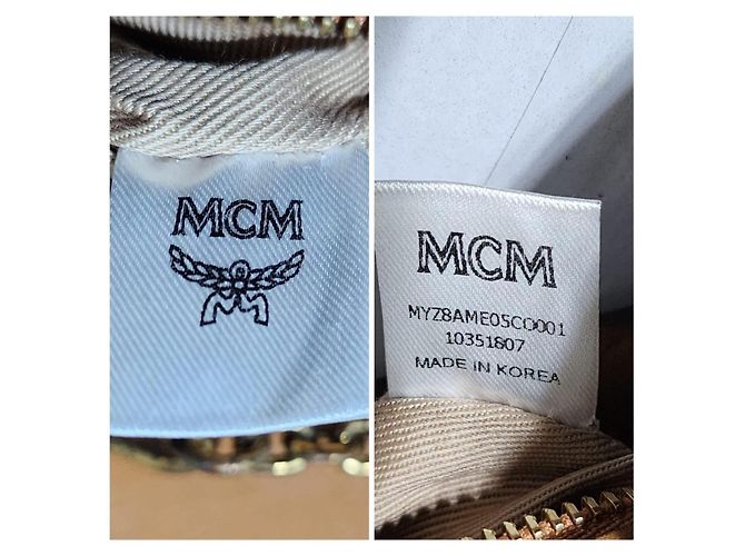 Borsa a spalla con cintura MCM Small Patricia Visetos marrone - vista 7