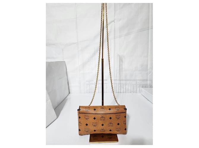 Borsa a tracolla MCM Visetos Millie Marrone - vista 4