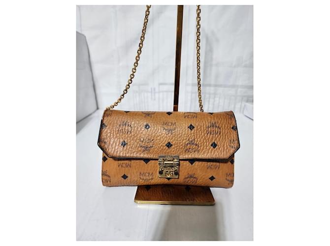 Borsa a tracolla MCM Visetos Millie Marrone - vista 5