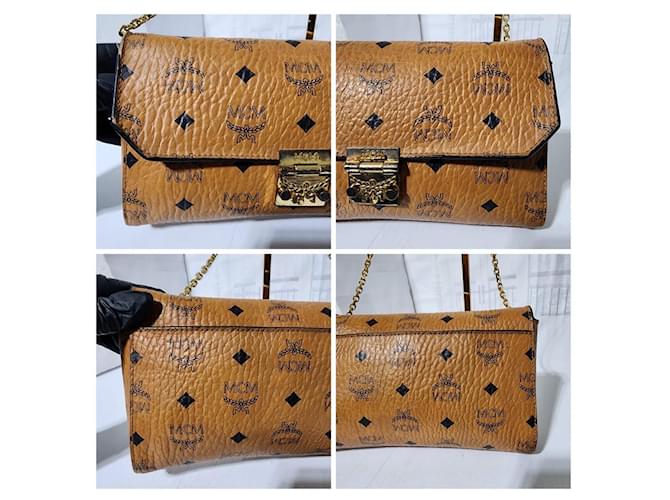 Borsa a tracolla MCM Visetos Millie Marrone - vista 6