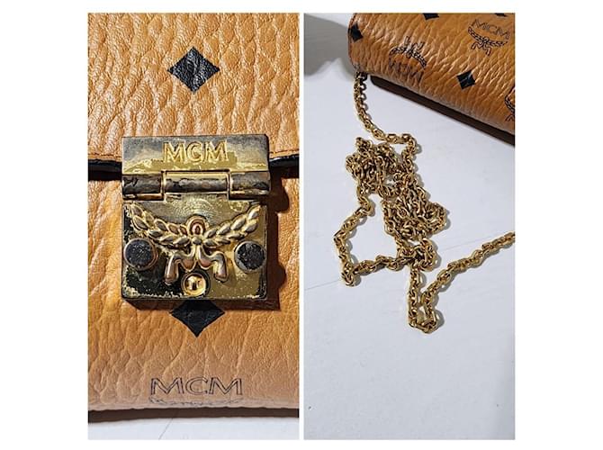 Borsa a tracolla MCM Visetos Millie Marrone - vista 8