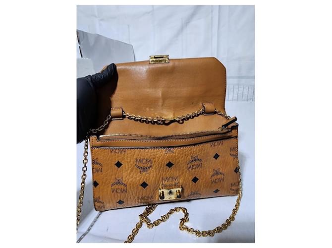Borsa a tracolla MCM Visetos Millie Marrone - vista 9