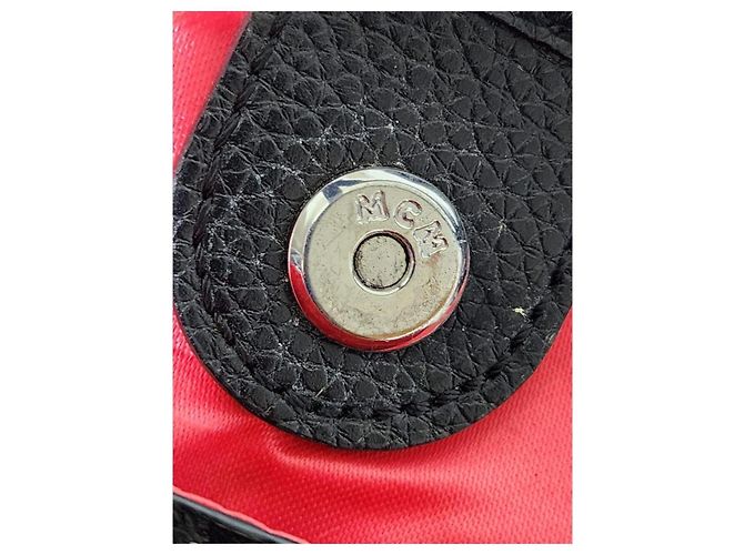 Borsa a tracolla mini in pelle MCM Color Splash Logo Nera Nero - vista 13