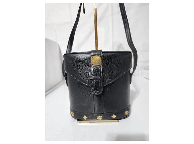 MCM Vintage Nieten Eimer Tasche Schwarz - Ansicht 4