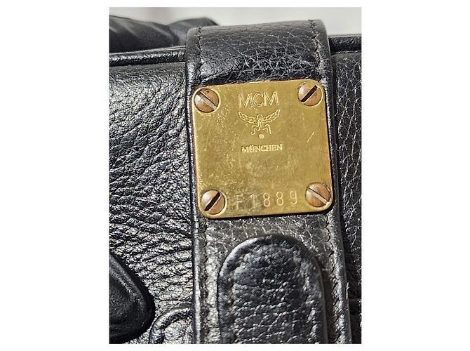 MCM Vintage Nieten Eimer Tasche Schwarz - Ansicht 8