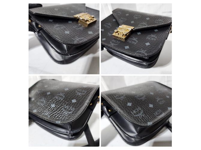 MCM Visetos Piccola Borsa Crossbody/Spalla Patricia Nera Nero - vista 8