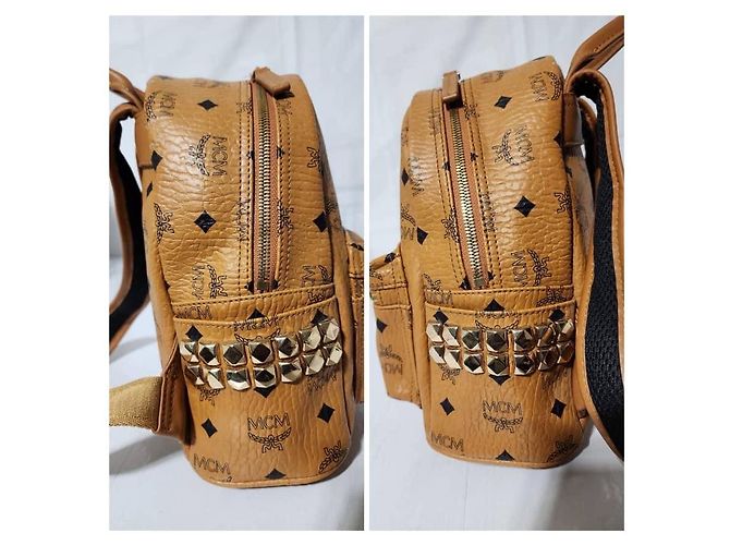 MCM Stark Zaino Medio con Borchie Laterali Marrone - vista 7