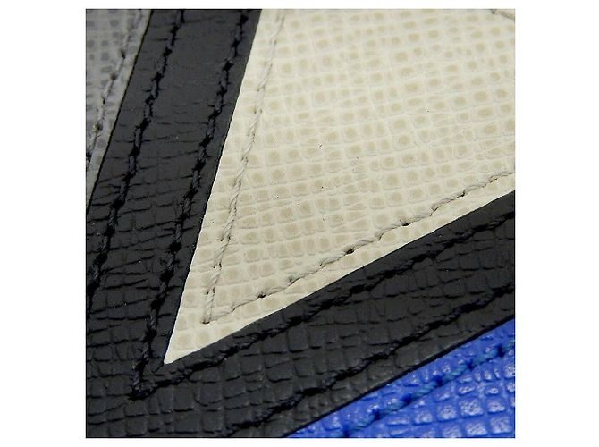 Carteira longa em couro Taiga Louis Vuitton M30791 Preto Azul - vista 7