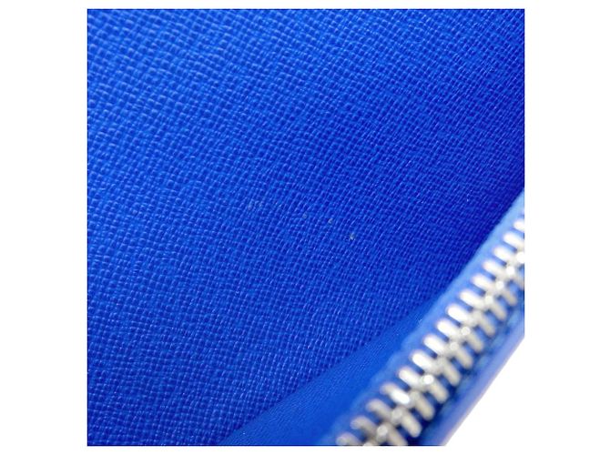 Carteira longa em couro Taiga Louis Vuitton M30791 Preto Azul - vista 8