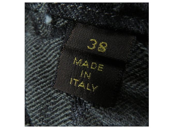 Pantalones de denim de algodón Monogram Louis Vuitton Negro - vista 10