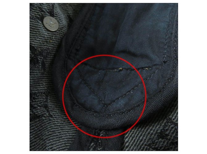 Pantalones de denim de algodón Monogram Louis Vuitton Negro - vista 13