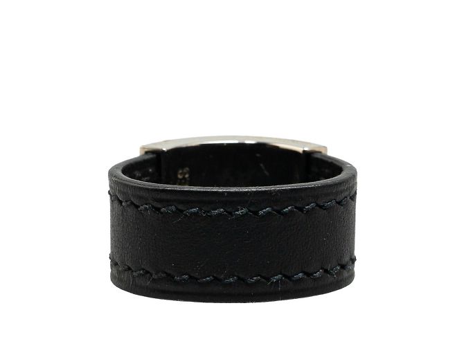 Hermes Hermès Collier de Chien Band Ring Black Silvery - view 3