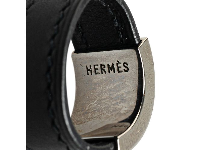 Hermes Hermès Collier de Chien Band Ring Black Silvery - view 5
