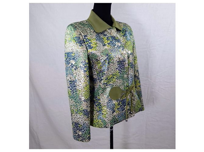 Pierre Cardin Festjacke mit floralem Muster Mehrfarben Grün - Ansicht 4