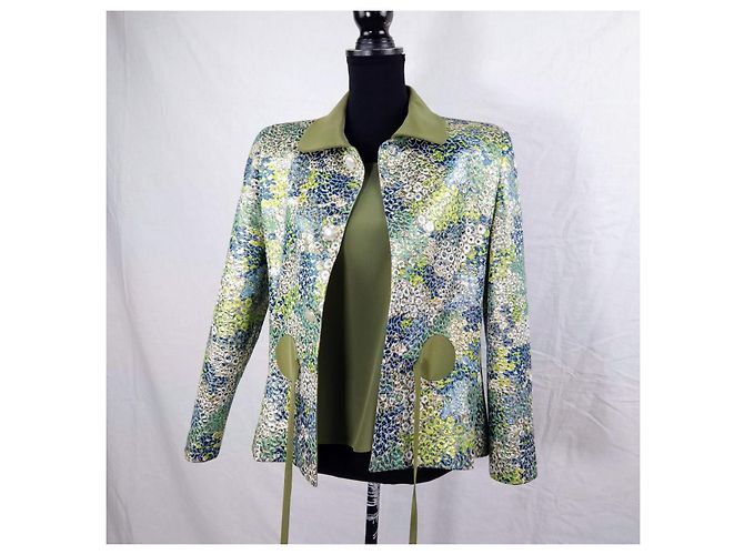Pierre Cardin Festjacke mit floralem Muster Mehrfarben Grün - Ansicht 6