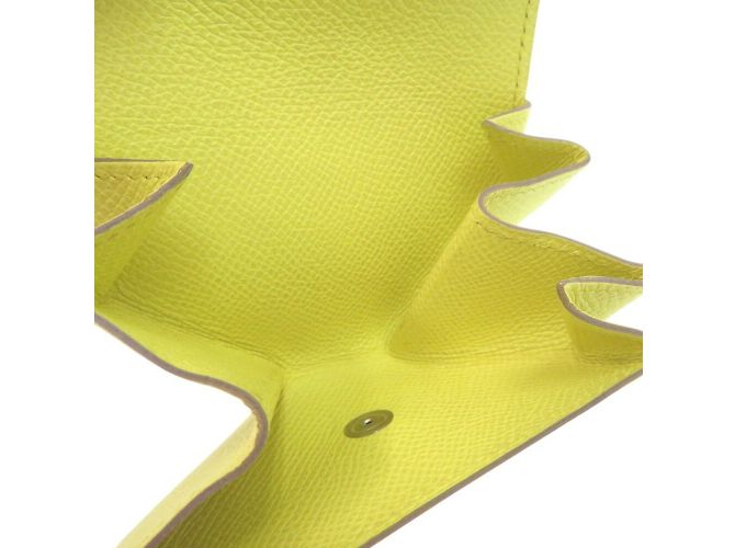 Monedero Hermès Levain Quatre Dorado - vista 6