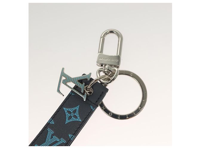 LOUIS VUITTON Monogram Shadow Porte Cles Dragonne Key Holder M82532 Auth 132813M Navy blue - view 4