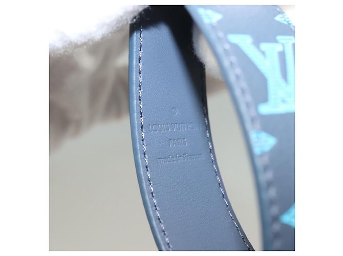 LOUIS VUITTON Monogram Shadow Porte Cles Dragonne Key Holder M82532 Auth 132813M Navy blue - view 5