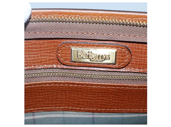Autre Marque Borsa a mano Burberrys in pelle marrone dorato Auth ep9814 D'oro - vista 14