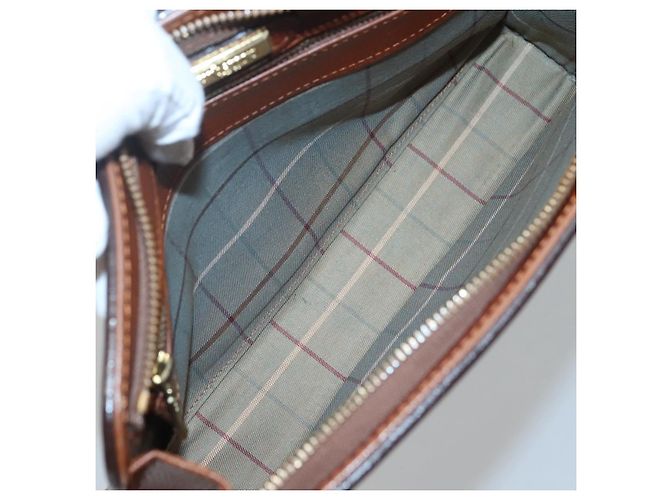 Autre Marque Borsa a mano Burberrys in pelle marrone dorato Auth ep9814 D'oro - vista 15