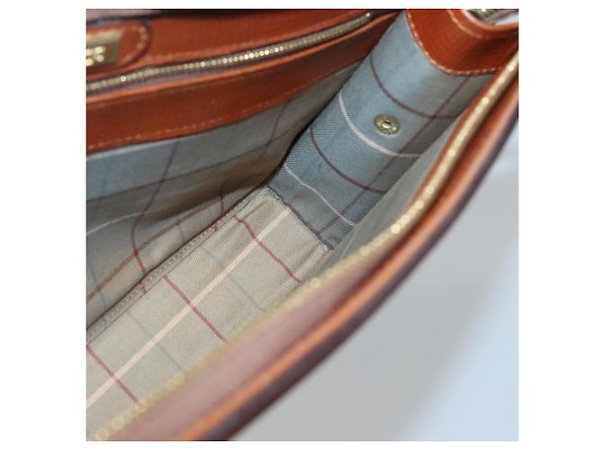 Autre Marque Borsa a mano Burberrys in pelle marrone dorato Auth ep9814 D'oro - vista 16